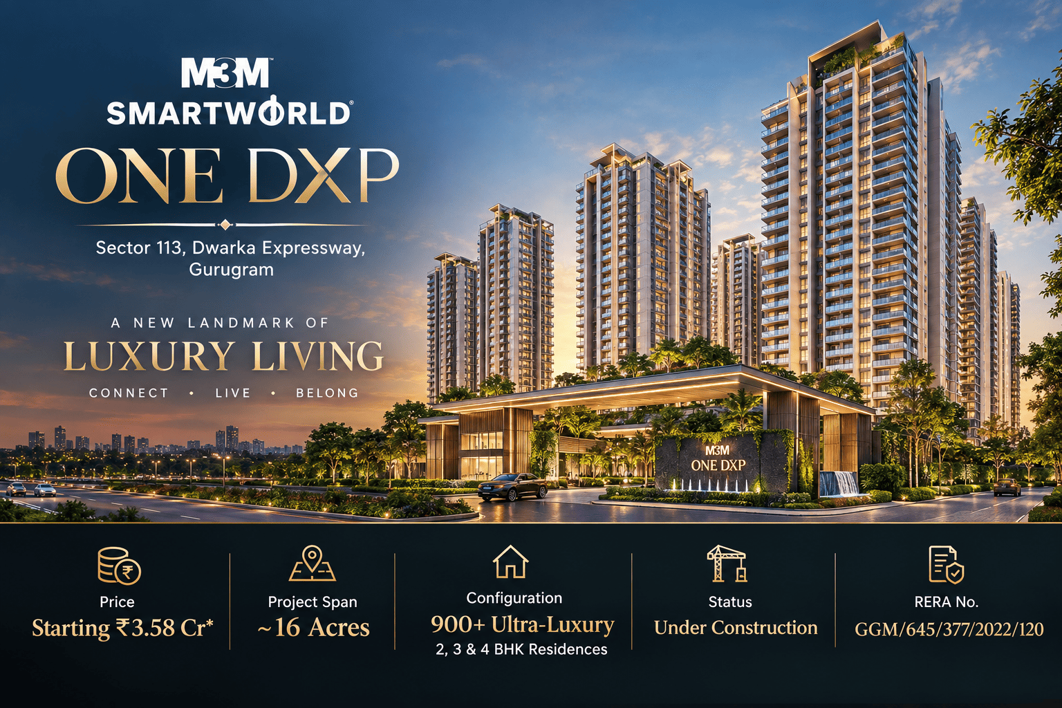 M3M Smartworld One DXP - Ultra-Luxury 2, 3 & 4 BHK in Sector 113 Gurgaon