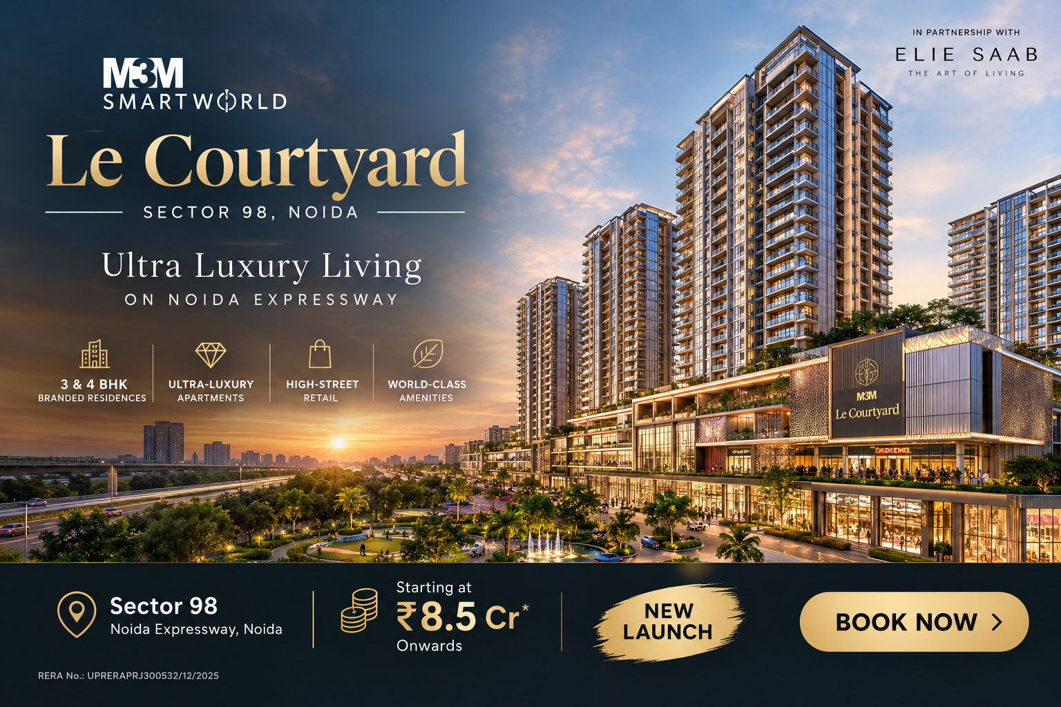 M3M SmartWorld Le Courtyard Sector 98 Noida - Ultra Luxury Apartments