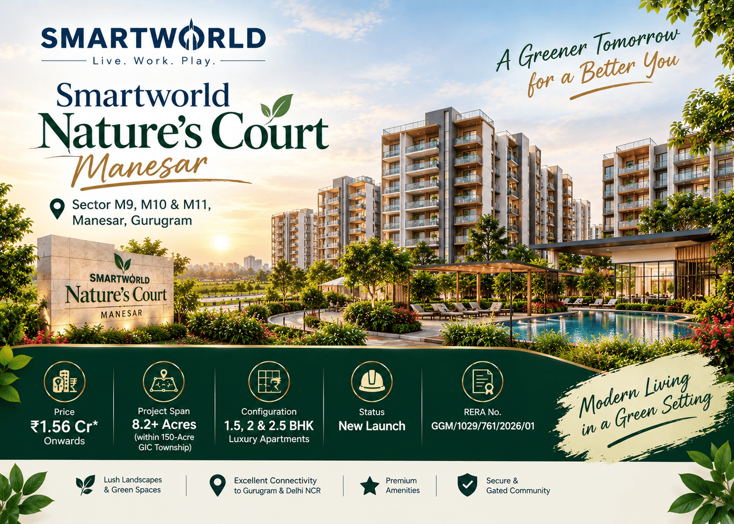 Smartworld Nature's Court - Luxury Apartments in Manesar