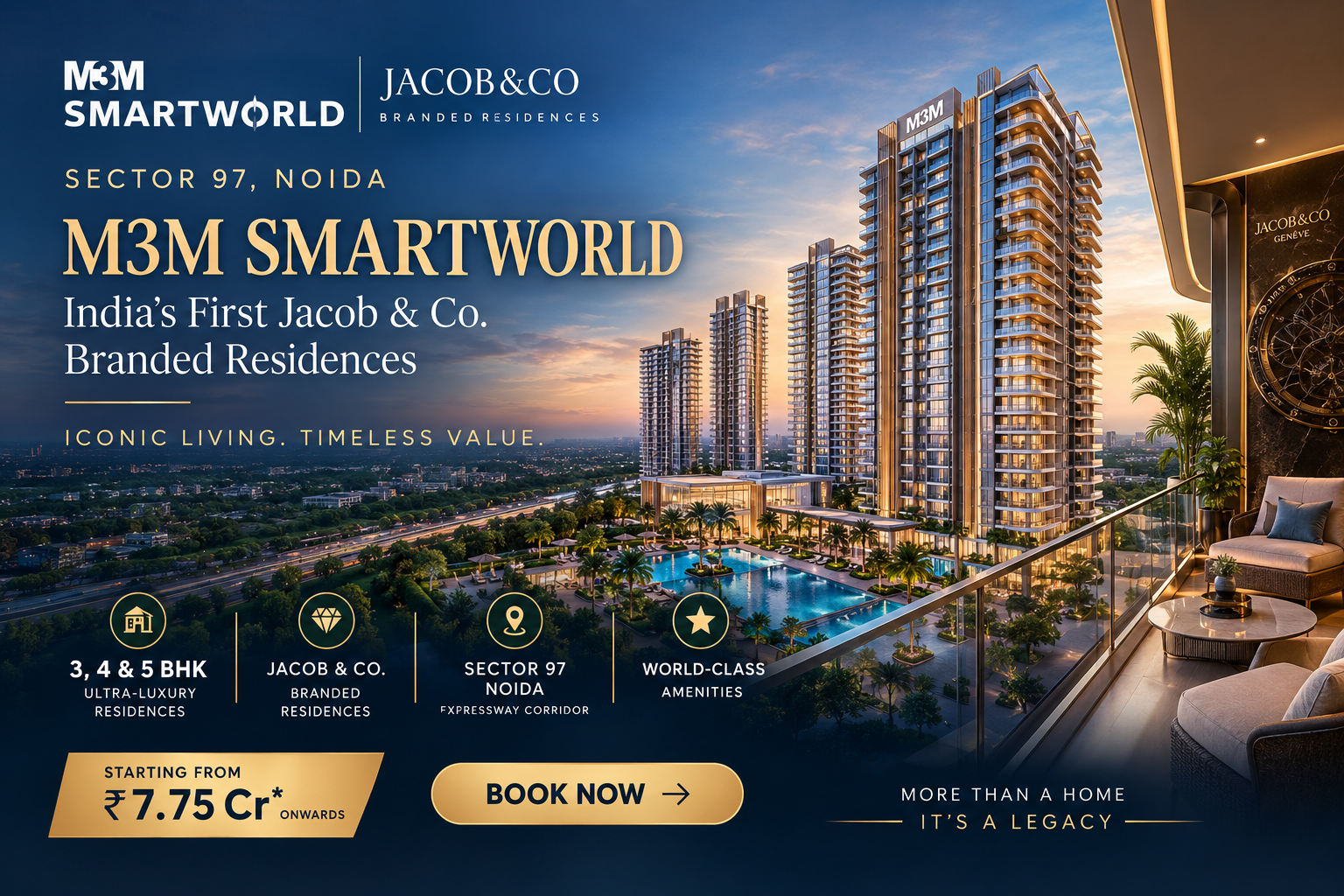 M3M SmartWorld Sector 97 Noida - Ultra-Luxury Branded Residences